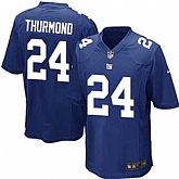 Nike Men & Women & Youth Giants #24 Thurmond Blue Team Color Game Jersey,baseball caps,new era cap wholesale,wholesale hats